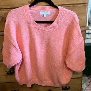 Banana Republic Peach Crew Neck Sweater Relaxed Fit